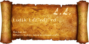 Ludik Lénárd névjegykártya
